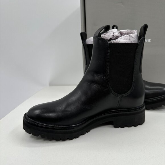 Everlane The Lug Chelsea Boot in Black sz 6.5 Women's Leather Ankle Chunky Sole - Picture 3 of 9
